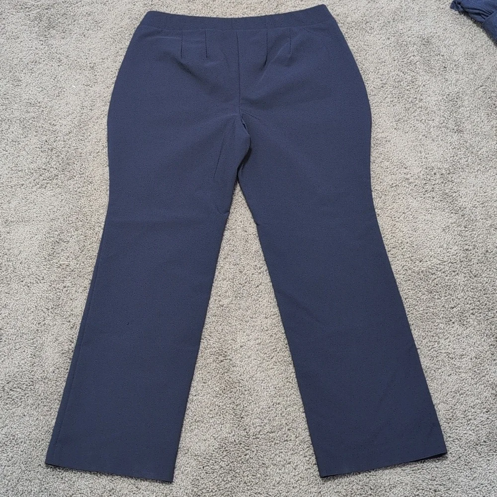 Lane Bryant Nylon Blend Wear Everywhere Straight Leg Pants Side Zip Pockets 14 - Picture 10 of 13